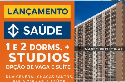 Breve lançamento na saúde  conx 1 e 2 dormitórios com opção  de vaga varanda e suíte.