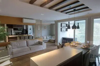 Apartamento mobiliado e decorado com 2 dormitórios para alugar, 94 m² por r$ 9.650/mês - edifício paisagem tamboré - alphaville santana de parnaíba/sp