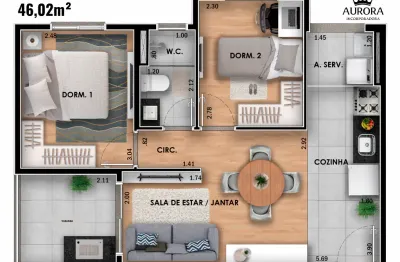 Apartamento de 2dorms a 650m do metrô vila  matilde
