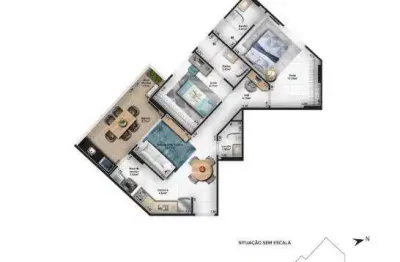 Apartamento para venda em praia grande, vila guilhermina, 2 dormitórios, 2 suítes, 2 banheiros, 1 vaga