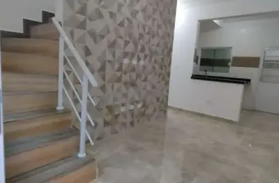 Sobrado em condomínio para venda em praia grande, guilhermina, 2 dormitórios, 2 banheiros, 1 vaga