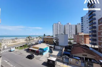 Apartamento mobiliado 2 dormitórios sendo 1 suíte com vista para o Mar para locação na Tupi em Praia Grande - SP