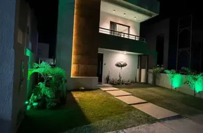 Casa em condomínio fechado com 4 quartos para alugar na rua sucupió, 876, abrantes, camaçari por r$ 7.900