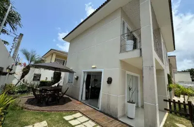 Casa em condomínio fechado com 4 quartos à venda na rua francisco das mercês, 68, buraquinho, lauro de freitas por r$ 890.000