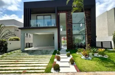 Casa em condomínio fechado com 4 quartos à venda na rua caraíva, 1766, alphaville (abrantes), camaçari por r$ 2.550.000