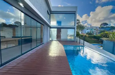 Casa em condomínio fechado com 3 quartos à venda na rua caraíva, 989, alphaville (abrantes), camaçari por r$ 2.500.000