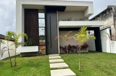 Casa em condomínio fechado com 4 quartos à venda na rua lagoa branca, 877, abrantes, camaçari por r$ 880.000