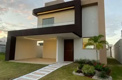 Casa em condomínio fechado com 4 quartos à venda na estrada da cascalheira, s/n, 67, alphaville (abrantes), camaçari por r$ 1.250.000