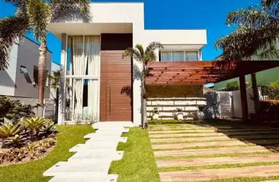 Casa em condomínio fechado com 4 quartos à venda na Rua Caraíva, 876, Alphaville (Abrantes), Camaçari por R$ 2.540.000