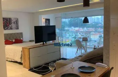 Apartamento com 1 dormitório para alugar, 52 m² por r$ 5.470/mês - jardim anália franco - são paulo/sp