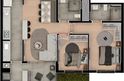 Apartamento com 2 quartos à venda no Cabral, Curitiba 