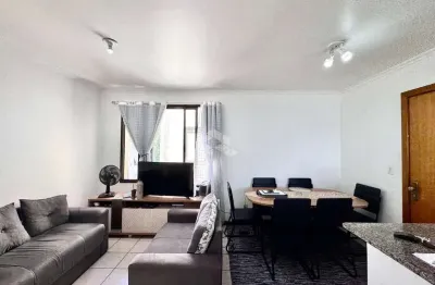 Apartamento um quarto, com lareira, churrasqueira e uma vaga