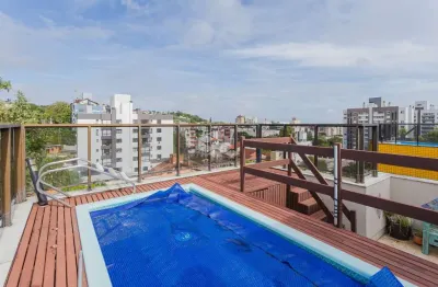 Cobertura no menino deus, com piscina e espaço gourmet com lareira