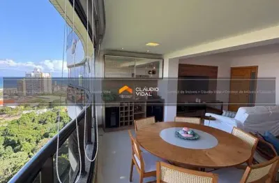 Lindo apartamento mobiliado de alto padrão, 3/4 em patamares, salvador - ba