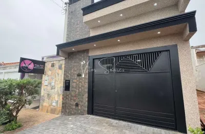 Casa á venda no parque das árvores em birigui, casa com; 3 quartos sendo uma suíte, sala de tv com pé direito alto e garagem com churrasqueira