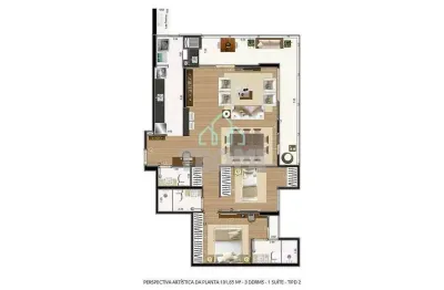 Apartamento com 3 dormitórios sendo 1 suíte à venda, 101 m² por r$ 720.000 - piemont residence - ta