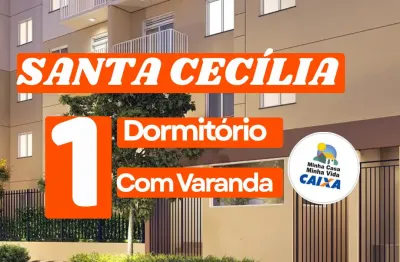 Santa cecília. apartamentos de 1 dormitório com varanda e lazer completo.