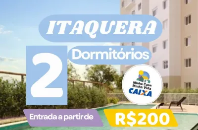 Itaquera. apartaentos de 2 dormitórios,  lazer completo com piscina.