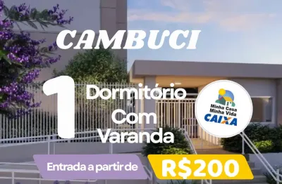 Cambuci. apartamento de 1 dormitório com varanda na minha casa, minha vida.