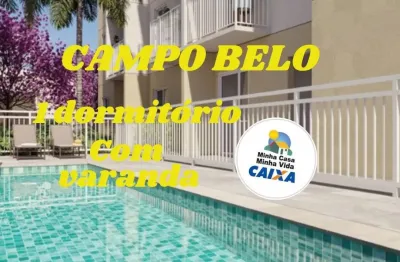 Campo belo. apartamentos de 1 dormitório com varanda e lazer completo.