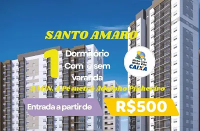 Metrô adolpho pinheiro em santo amato. apartamentos de 2 dormitórios  com varanda.