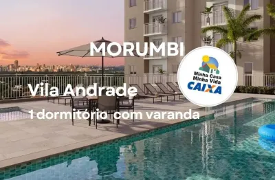 Apartamentos de 1 dormitório com varanda na vila andrade, lindo projeto com lazer completo
