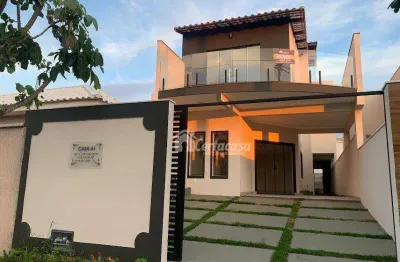 Casa com 3 dormitórios, 230 m² - venda por r$ 850.000,00 ou aluguel por r$ 5.500,00/mês - nova são pedro - são pedro da aldeia/rj