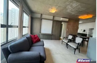 Apartamento mobiliado com 1 suíte para locação no itaim bibi