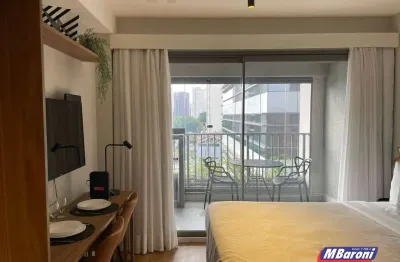 Studio , mobiliado para locação, indianópolis ,1 dorm, ótimo local , 30m2