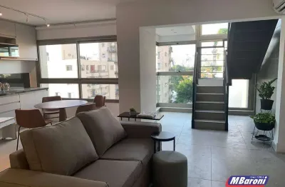 Apartamento para locação , no jardim paulista , cobertura duplex , 85,83m2