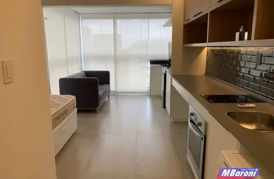Apartamento studio, locação, jardim paulista,varanda int, mobiliado, 27m2