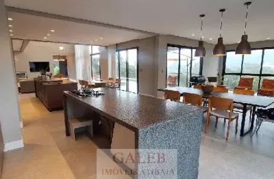 Mansão nova, 4 suites piscina borda infinita em condomínio alto padrão atibaia-sp