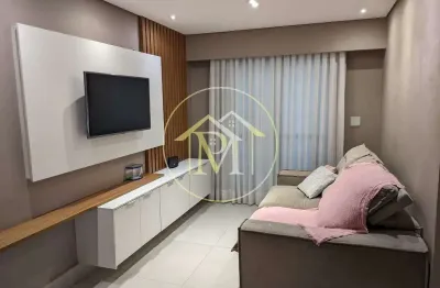 Apartamento de 80m² com móveis planejados em todos os ambientes, fino acabamento com piso em porcel