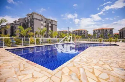 Apartamento no condomínio portal jardim das bromélias com 2 quartos à venda, 49 m² por r$ 150.000 - novo horizonte (manilha) - itaboraí/rj