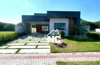 Alphaville maricá ii - casa alto padrão 3 quartos à venda, 155 m² por r$ 820.000 - inoã - maricá/rj