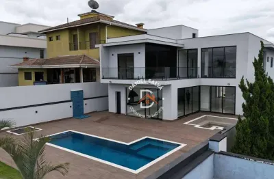 Casa com 4 dormitórios (4 suítes) à venda, 450 m² por r$ 3.499.000 - condomínio terras da fazenda santana - atibaia/sp