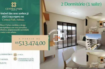 Apartamentos à venda com 2 dormitórios sendo 1 suíte, 65,83 m² a partir de r$ 513.474 - centro - atibaia/sp