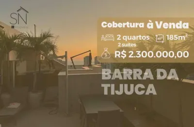 Cobertura com 2 dormitórios à venda, 185 m² por r$ 2.300.000,00 - barra da tijuca - rio de janeiro/rj