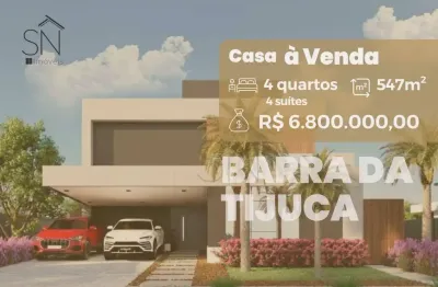 Casa com 4 dormitórios à venda, 547 m² por r$ 6.800.000,00 - barra da tijuca - rio de janeiro/rj