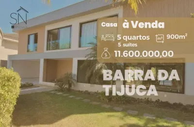 Casa com 5 dormitórios à venda, 900 m² por r$ 11.600.000,00 - barra da tijuca - rio de janeiro/rj