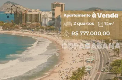 Apartamento com 2 dormitórios à venda, 74 m² por r$ 777.000,00 - copacabana - rio de janeiro/rj