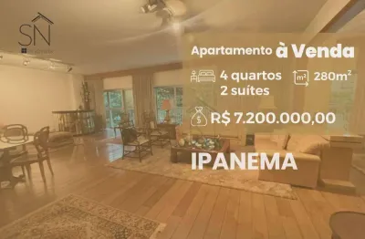 Apartamento com 4 dormitórios à venda, 280 m² por r$ 7.200.000,00 - ipanema - rio de janeiro/rj