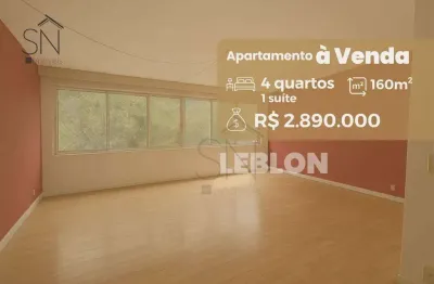 Apartamento com 4 dormitórios à venda, 160 m² por r$ 2.890.000,00 - leblon - rio de janeiro/rj