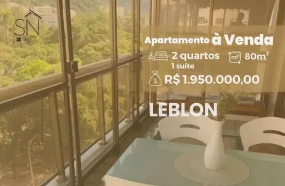 Apartamento com 2 dormitórios à venda, 80 m² por r$ 1.950.000,00 - leblon - rio de janeiro/rj