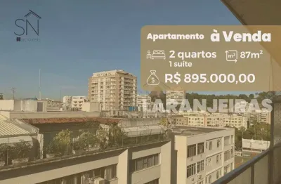 Apartamento com 2 dormitórios à venda, 87 m² por r$ 895.000,00 - laranjeiras - rio de janeiro/rj