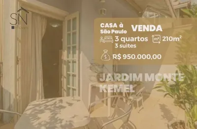 Casa com 3 suítes à venda, 210 m²  - Jardim Monte Kemel - São Paulo/SP