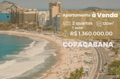 Apartamento com 2 dormitórios à venda, 120 m² por r$ 1.360.000,00 - copacabana - rio de janeiro/rj