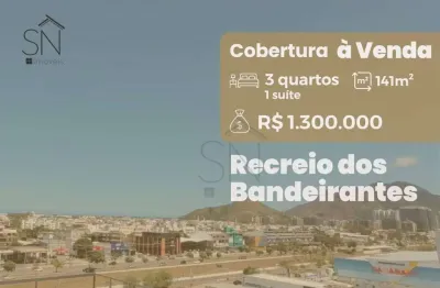 Cobertura com 3 dormitórios à venda, 141 m² por r$ 1.300.000,00 - recreio dos bandeirantes - rio de janeiro/rj