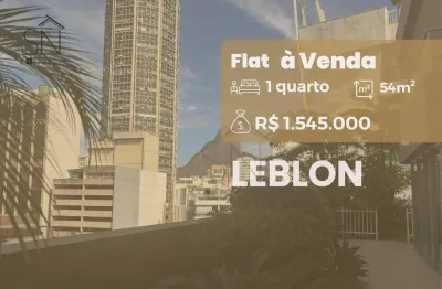 Flat com 1 dormitório à venda, 54 m² por r$ 1.545.000,00 - leblon - rio de janeiro/rj
