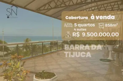 Praia do pepê: cobertura com 5 dormitórios à venda, 858 m² por r$ 9.500.000 - barra da tijuca - rio de janeiro/rj